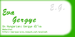 eva gergye business card